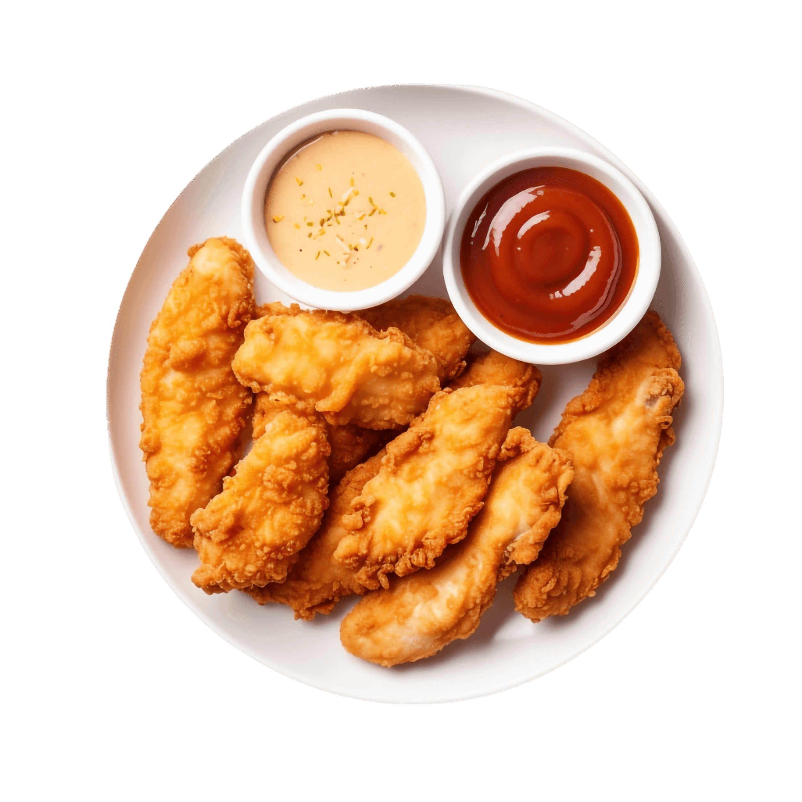 About Us vecteezy chicken nuggets with dipping sauce on a plate 27735623